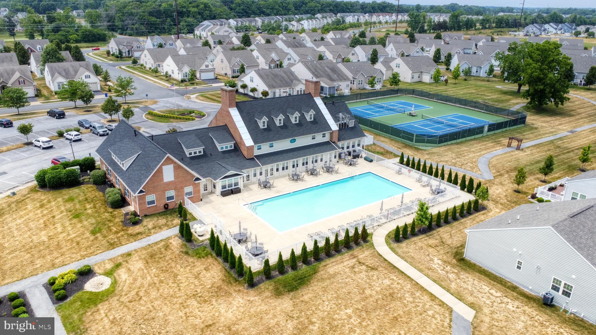 546 Stonehaven Drive Townsend, DE 19734 - Photo 58 of 60 an aerial view of a house with a swimming pool