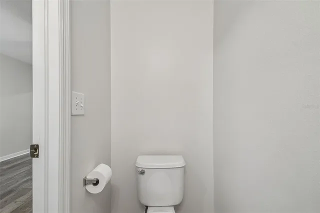 a bathroom with a toilet
