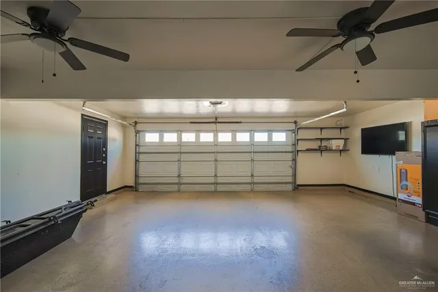 a view of a garage