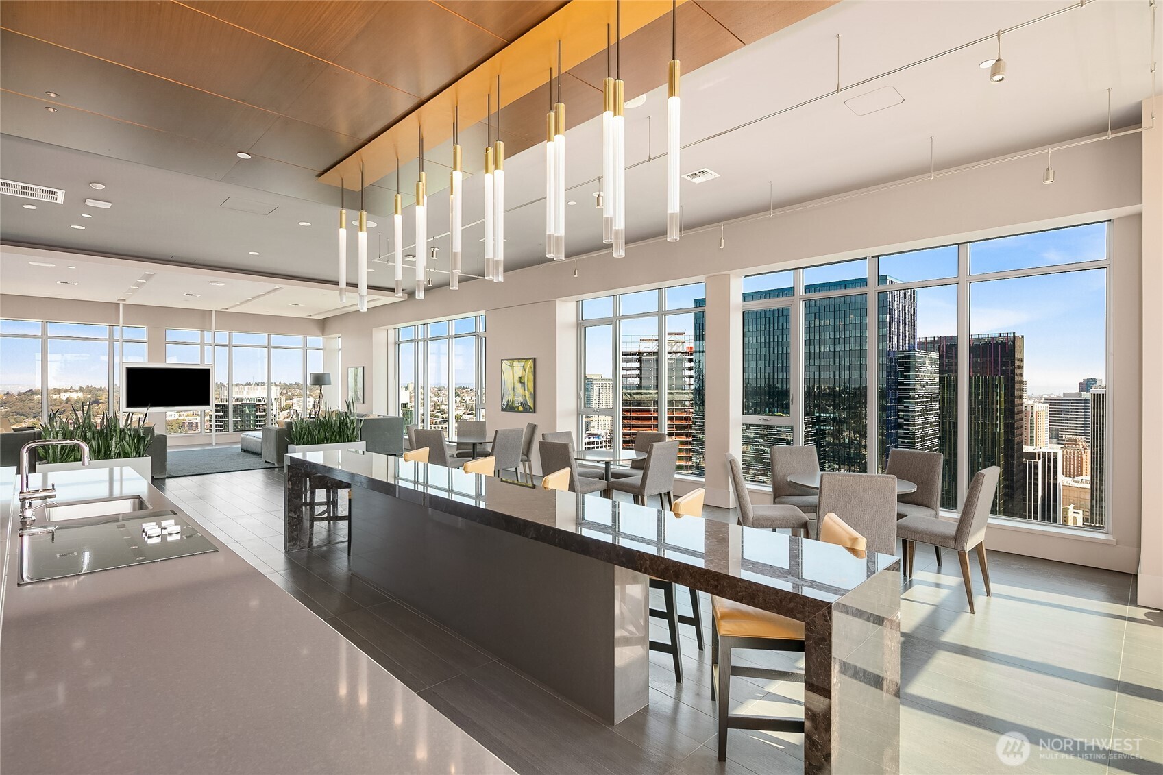 588 Bell Street, Unit 2405S Seattle, WA 98121 - Photo 26 of 34 a kitchen with lots of counter top space
