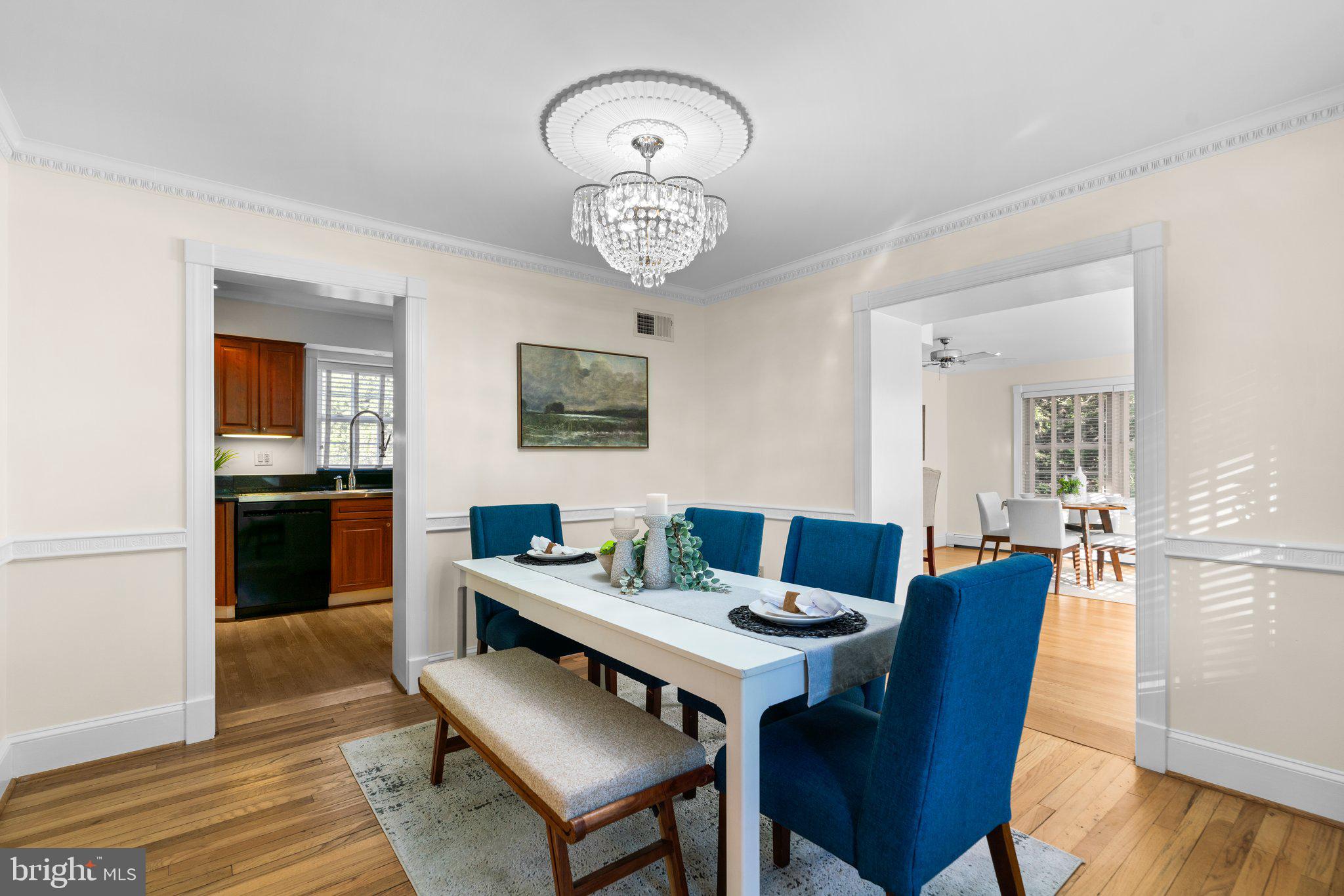 7908 Brooklyn Bridge Road Laurel, MD 20707 - Photo 11 of 55 DINING ROOM WITH CHANDELIER