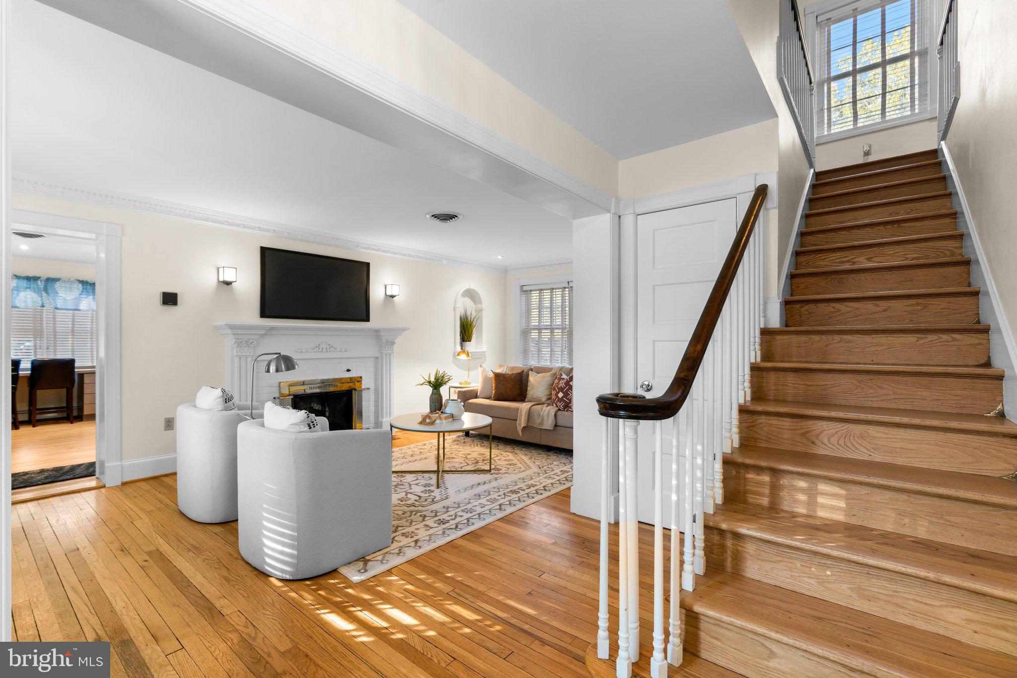 7908 Brooklyn Bridge Road Laurel, MD 20707 - Photo 7 of 55 LIVING ROOM W/OAK STAIRS