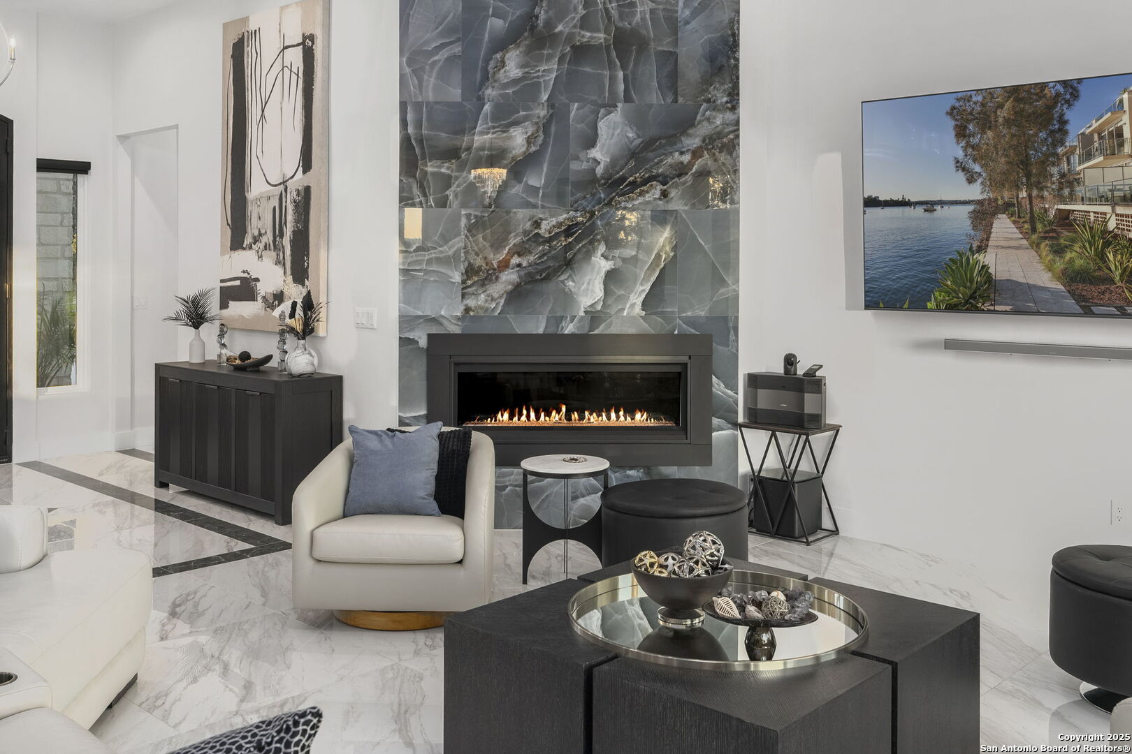 1178 Mystic Parkway Spring Branch, TX 78070 - Photo 15 of 62 a living room with furniture and a fireplace