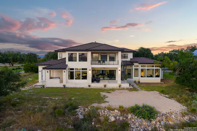 a view of a lake with a outdoor space