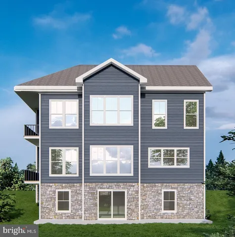 a front view of a house with windows