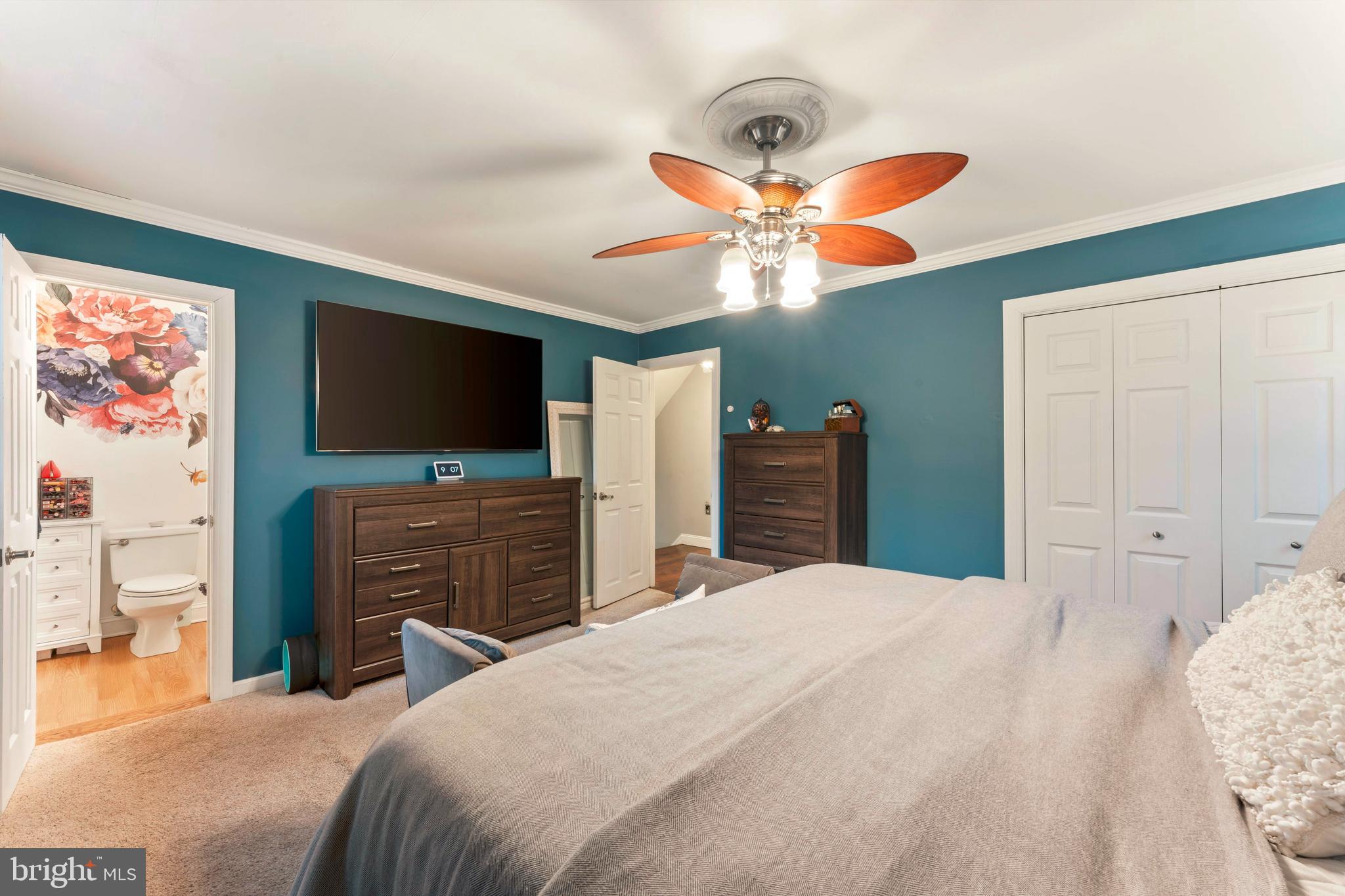 992 Jamison Street Warminster, PA 18974 - Photo 25 of 37 a bedroom with a bed and a flat screen tv