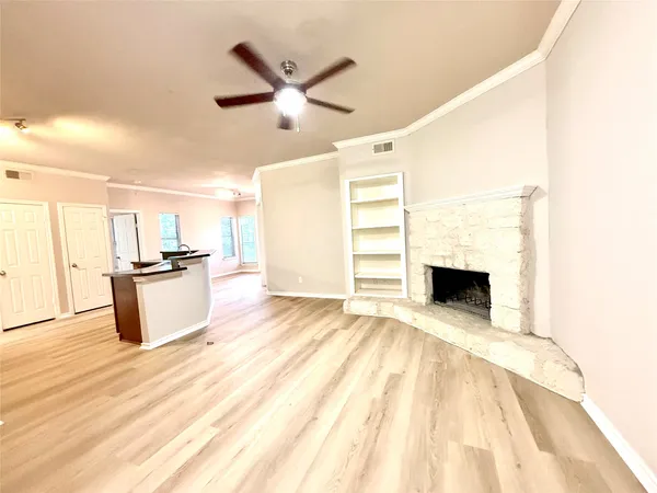 a view of living room with a flat screen tv
