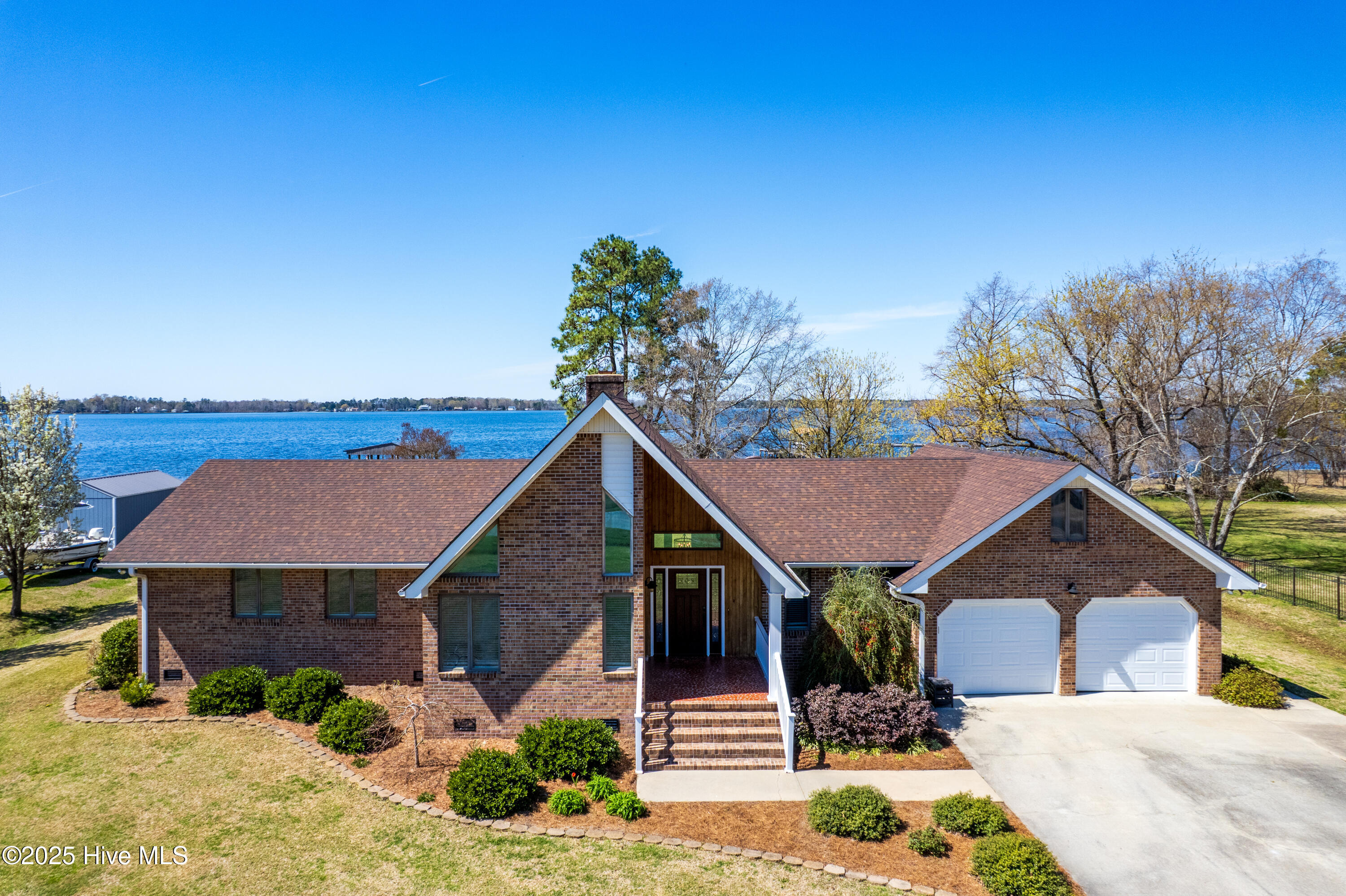 Front with view of water