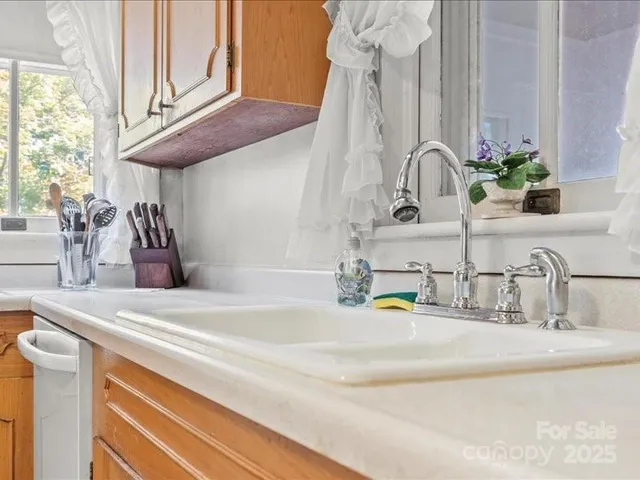 a kitchen with stainless steel appliances granite countertop a sink and a cabinets