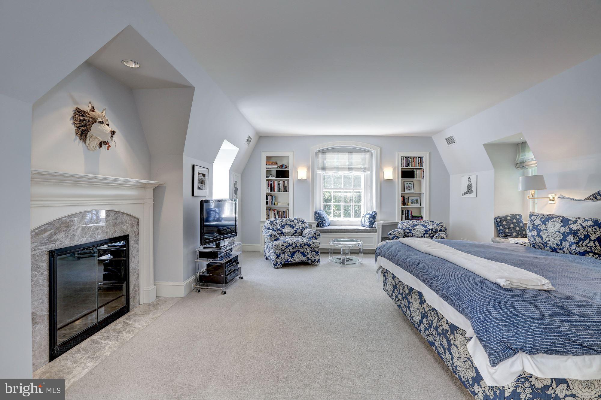 6405 Shadow Road Chevy Chase, MD 20815 - Photo 17 of 48 Master Bedroom Suite with Fireplace