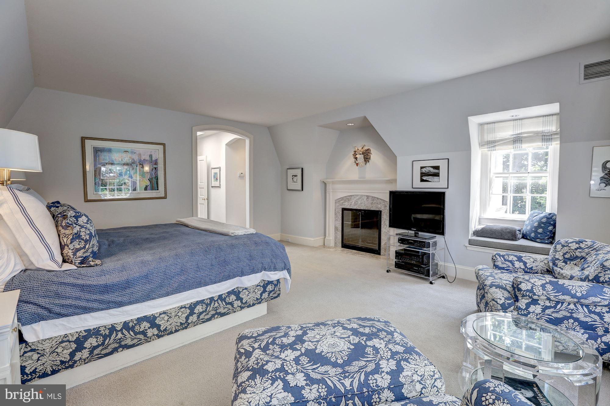 6405 Shadow Road Chevy Chase, MD 20815 - Photo 18 of 48 Master Bedroom Suite with Fireplace