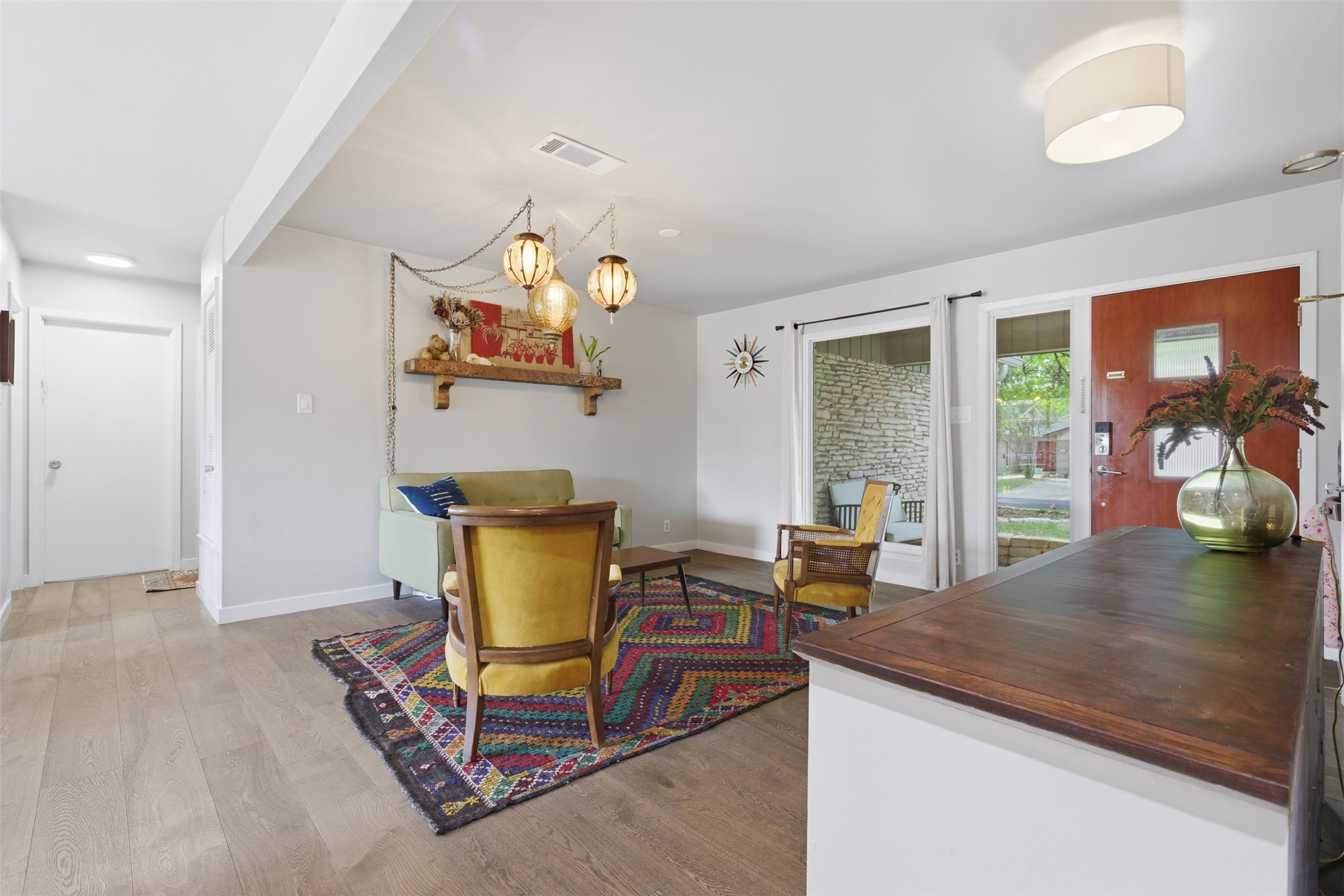 3208 Yellowpine Terrace Austin, TX 78757 - Photo 10 of 35 a living room with furniture and wooden floor