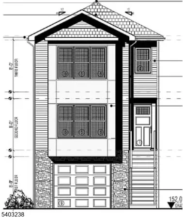 a view of a house with large windows