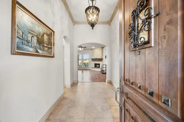 a view of a hallway with interior of the house