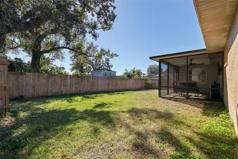 a view of a backyard