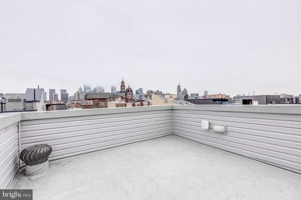 a view of balcony with city view