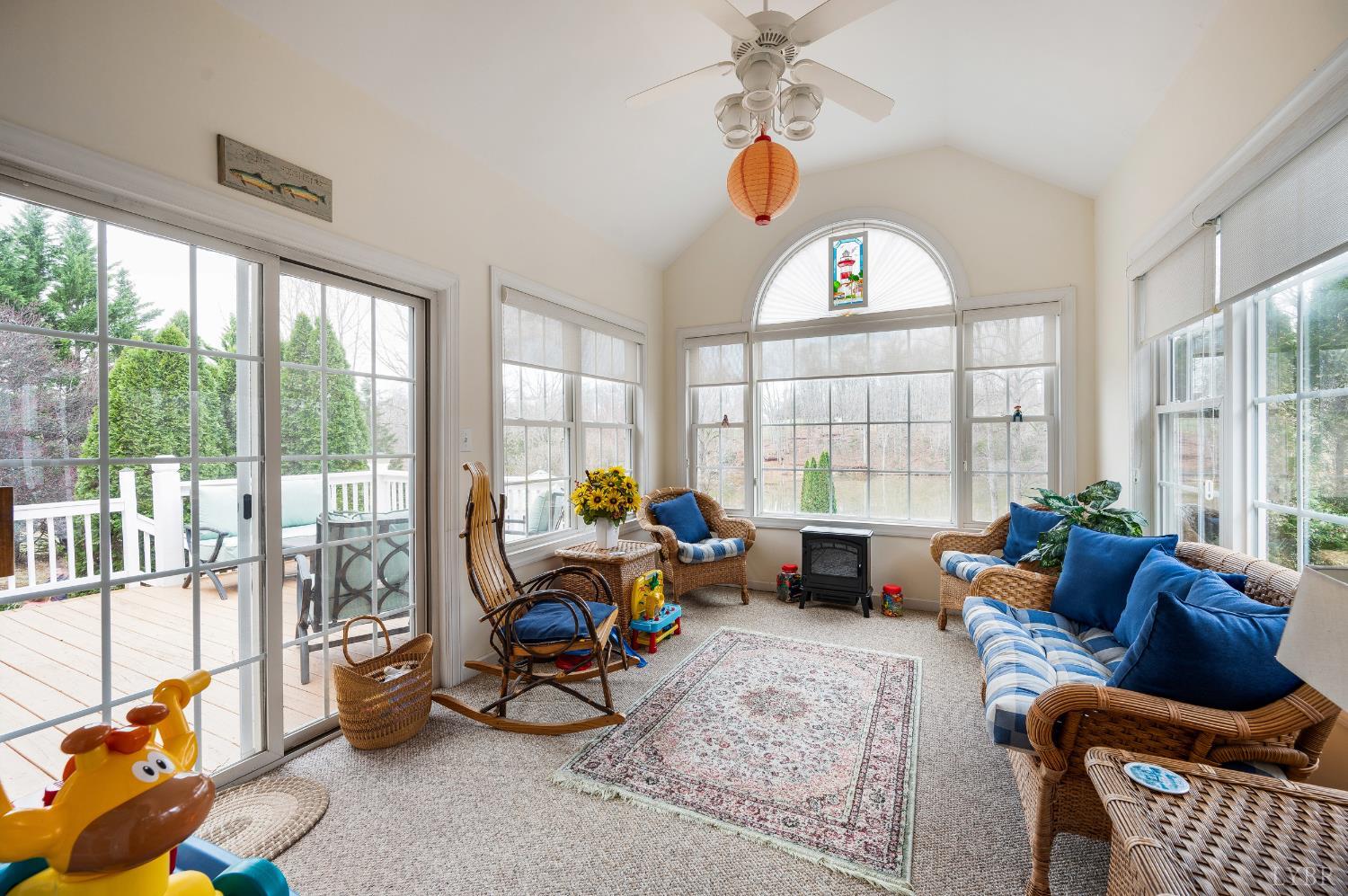 378 Tusculum Lane East Amherst, VA 24521 - Photo 36 of 99 a living room with furniture and a large window