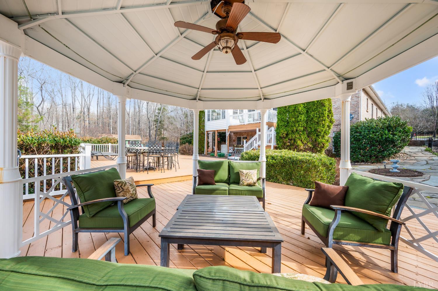 378 Tusculum Lane East Amherst, VA 24521 - Photo 80 of 99 a outdoor space with patio the couches and pool table with chairs