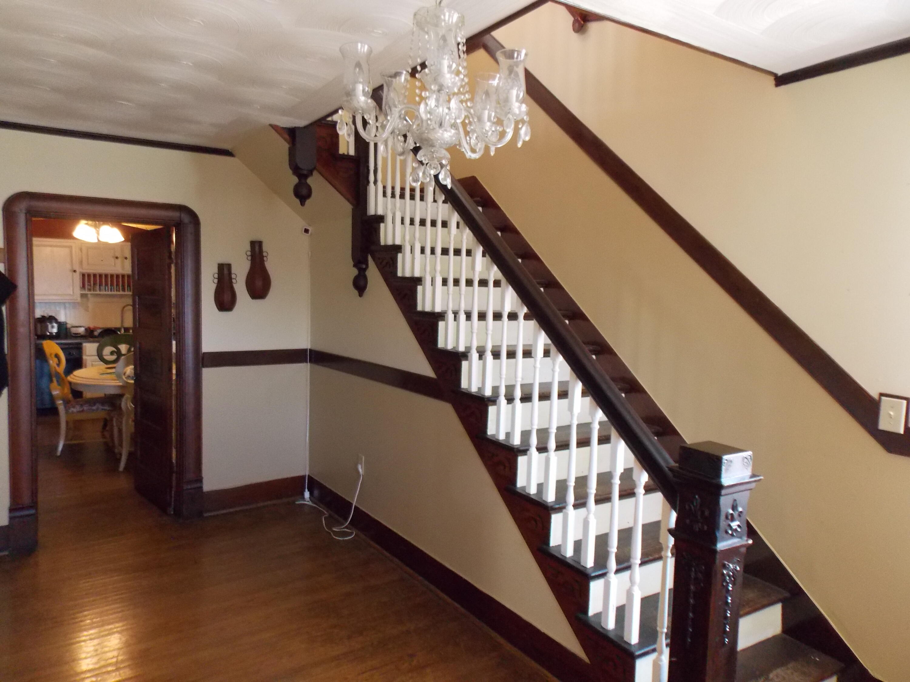 624 South Maple Street Vinton, VA 24179 - Photo 25 of 43 a view of entryway with wooden floor and stairs