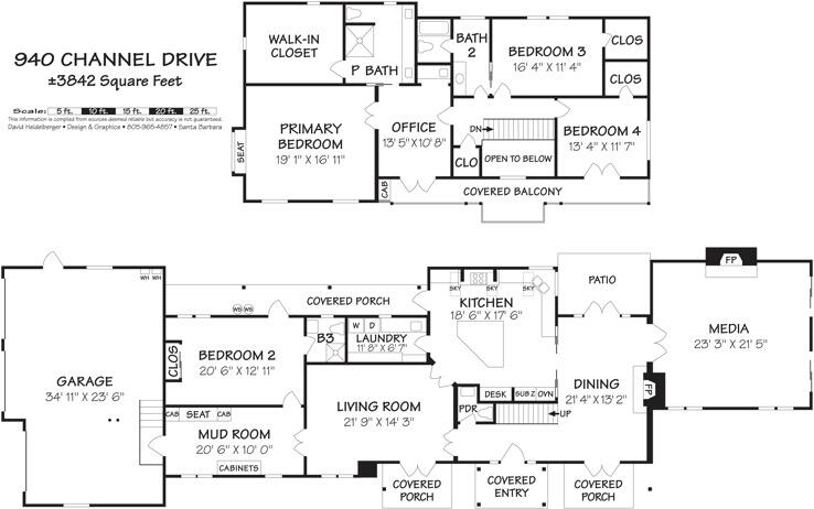 940 Channel Drive Santa Barbara, CA 93108 - Photo 65 of 65 Floor Plan - 940 Channel Dr SB CA 93108