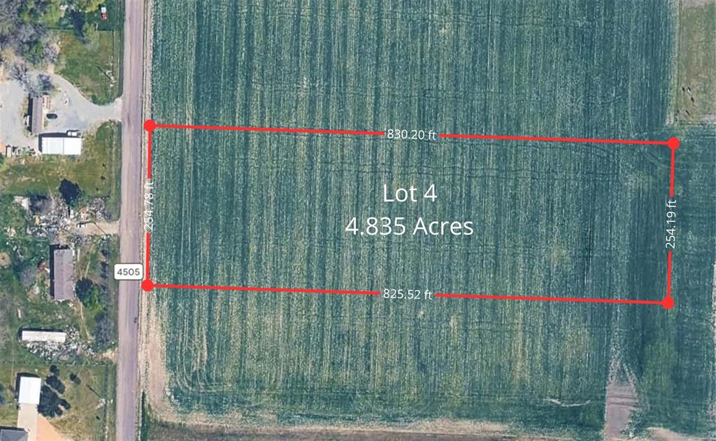 Lot 4 County Road 4505 Commerce, TX 75428 - Photo 1 of 1 Plot Plan. Illustrating the dimensions and acreage of Lot 4