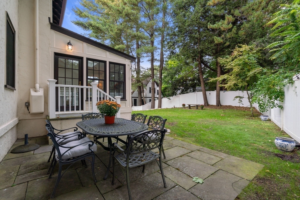 26 Larch Road Newton, MA 02468 - Photo 29 of 34 a view of a house with backyard and sitting area