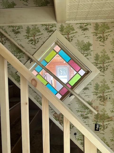 17 Spring Street Madison, ME 04950 - Photo 28 of 50 stained glass in foyer