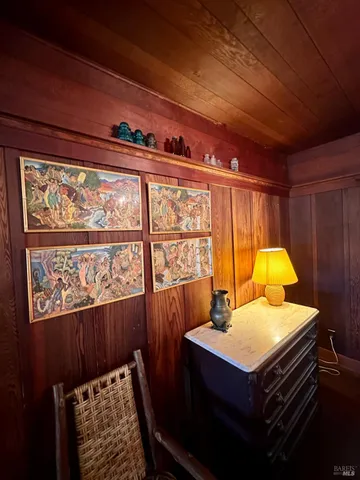 a room with a large window