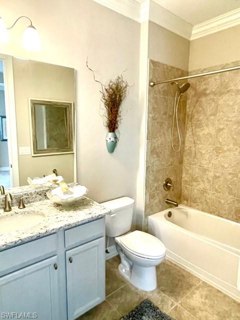 14726 Nautilus Place Naples, FL 34114 - Photo 9 of 21 a bathroom with a granite countertop sink toilet a shower and a mirror