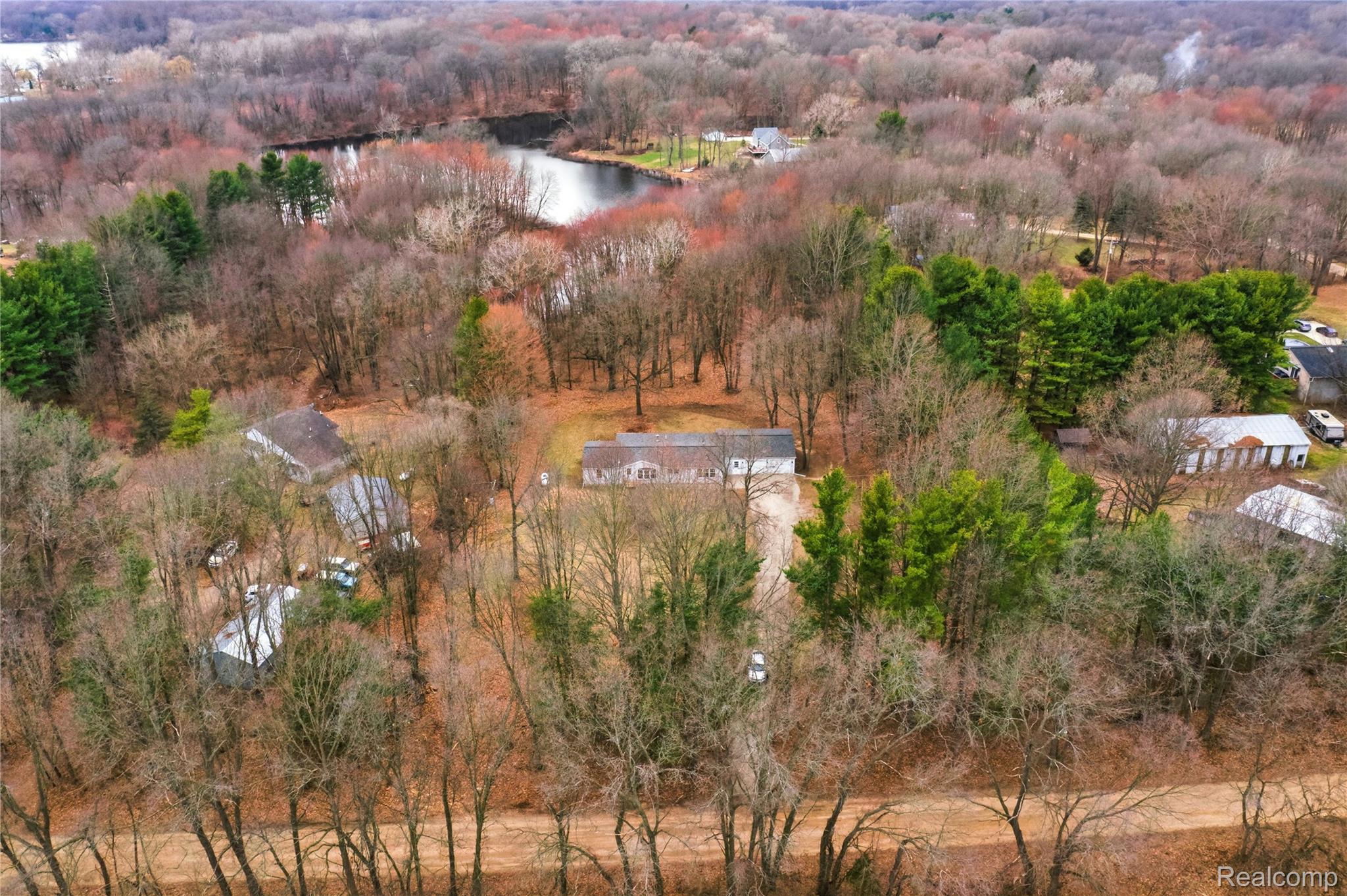 5350 List Road Grass Lake, MI 49240 - Photo 63 of 71 Bird's eye view of a forest