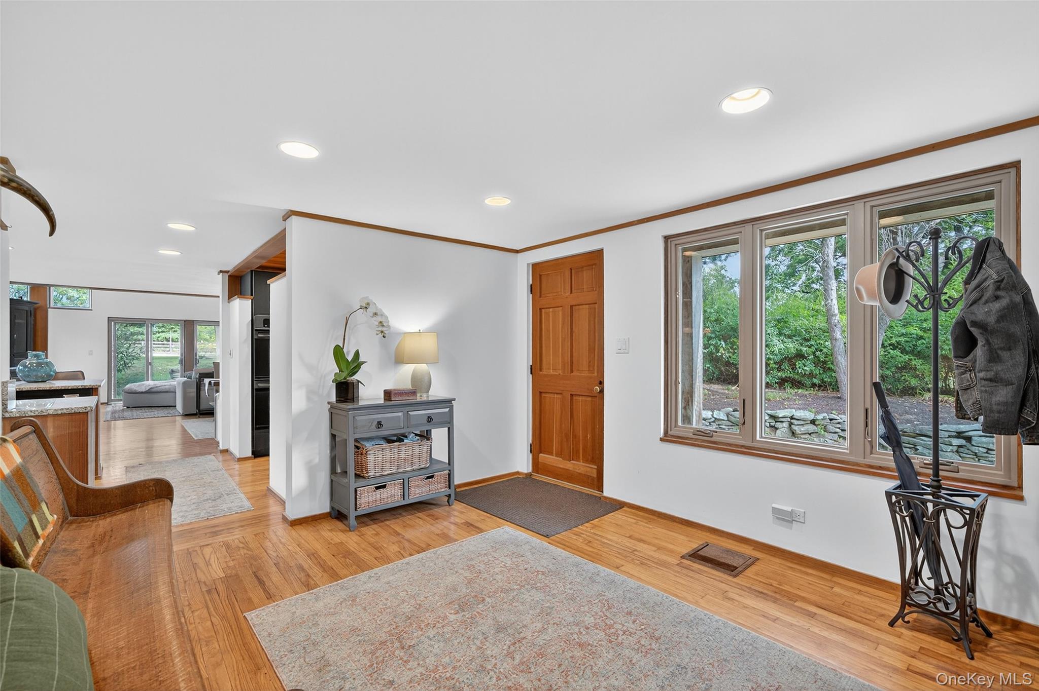 441 Scotchtown Collabar Road Middletown, NY 10941 - Photo 15 of 48 Entryway featuring light wood-style floors, recessed lighting, and crown molding