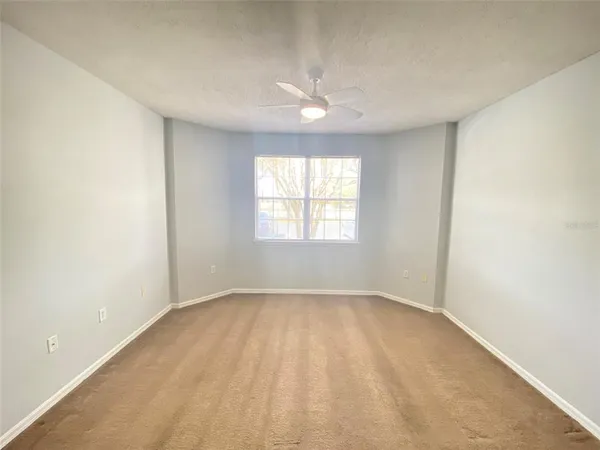 an empty room with a window