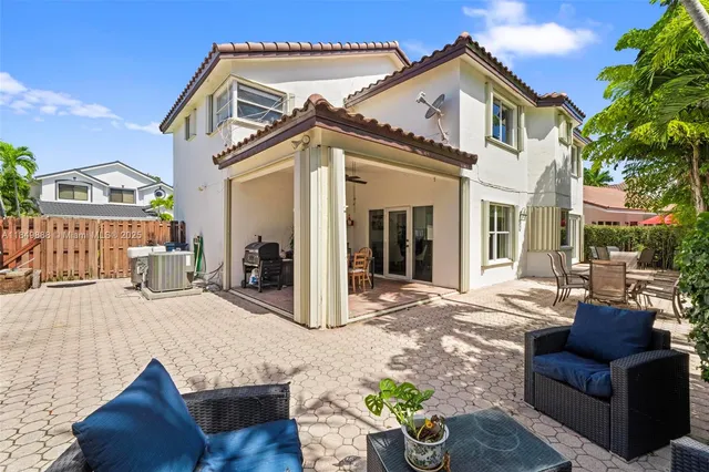 a view of a house with patio