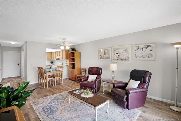 a view of a porch with furniture
