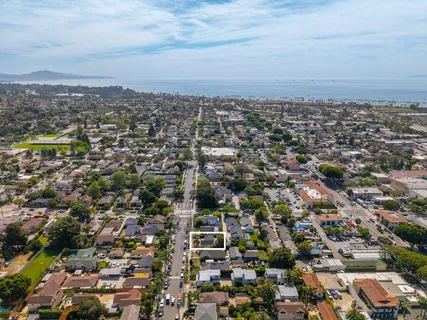 an aerial view of multiple house