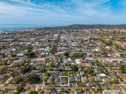 an aerial view of multiple house