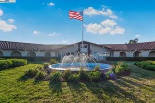 a backyard of a house with a garden and plants