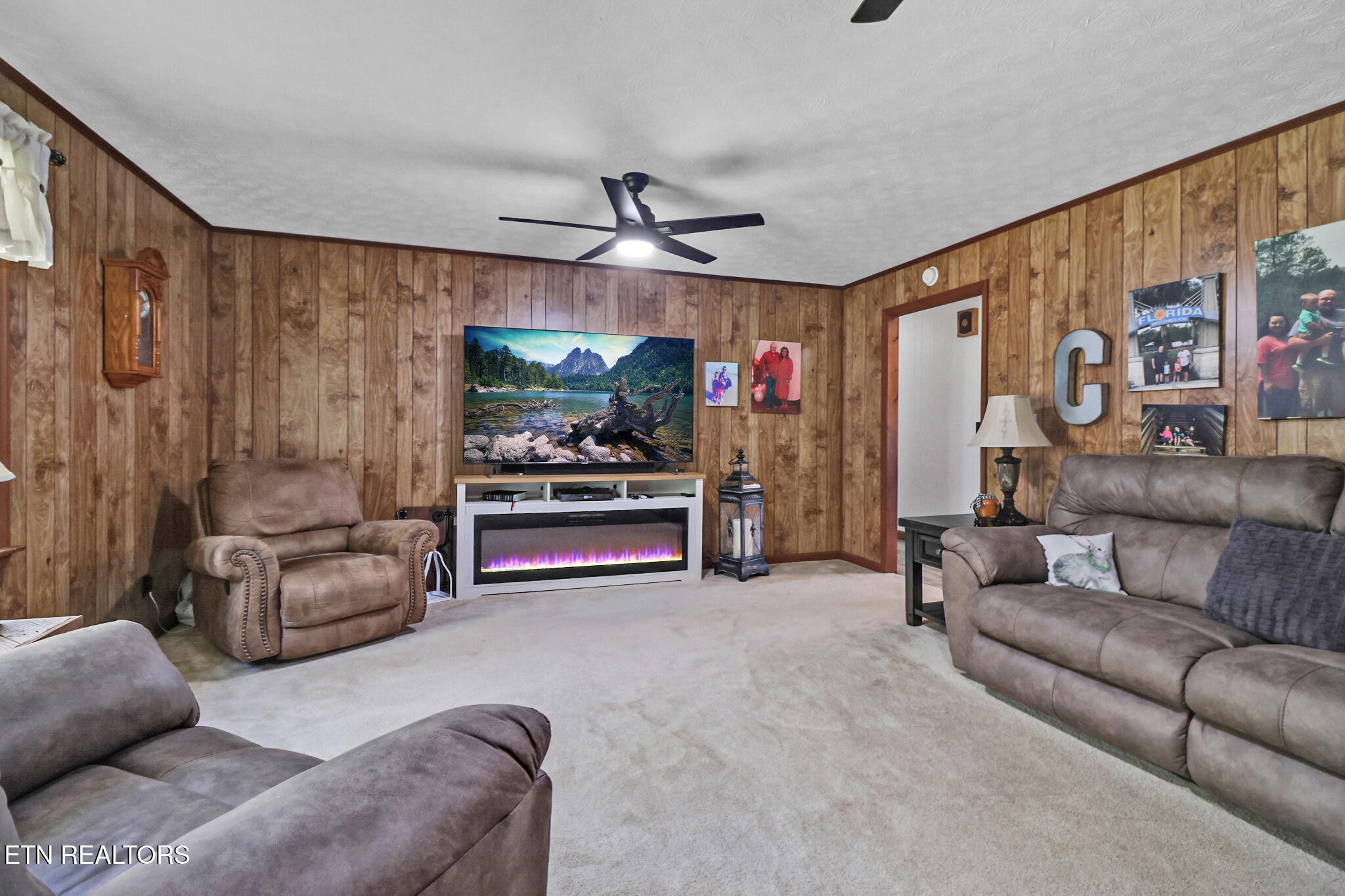 220 Old Gatewood Ford Road Jamestown, TN 38556 - Photo 18 of 57 a living room with furniture and a flat screen tv