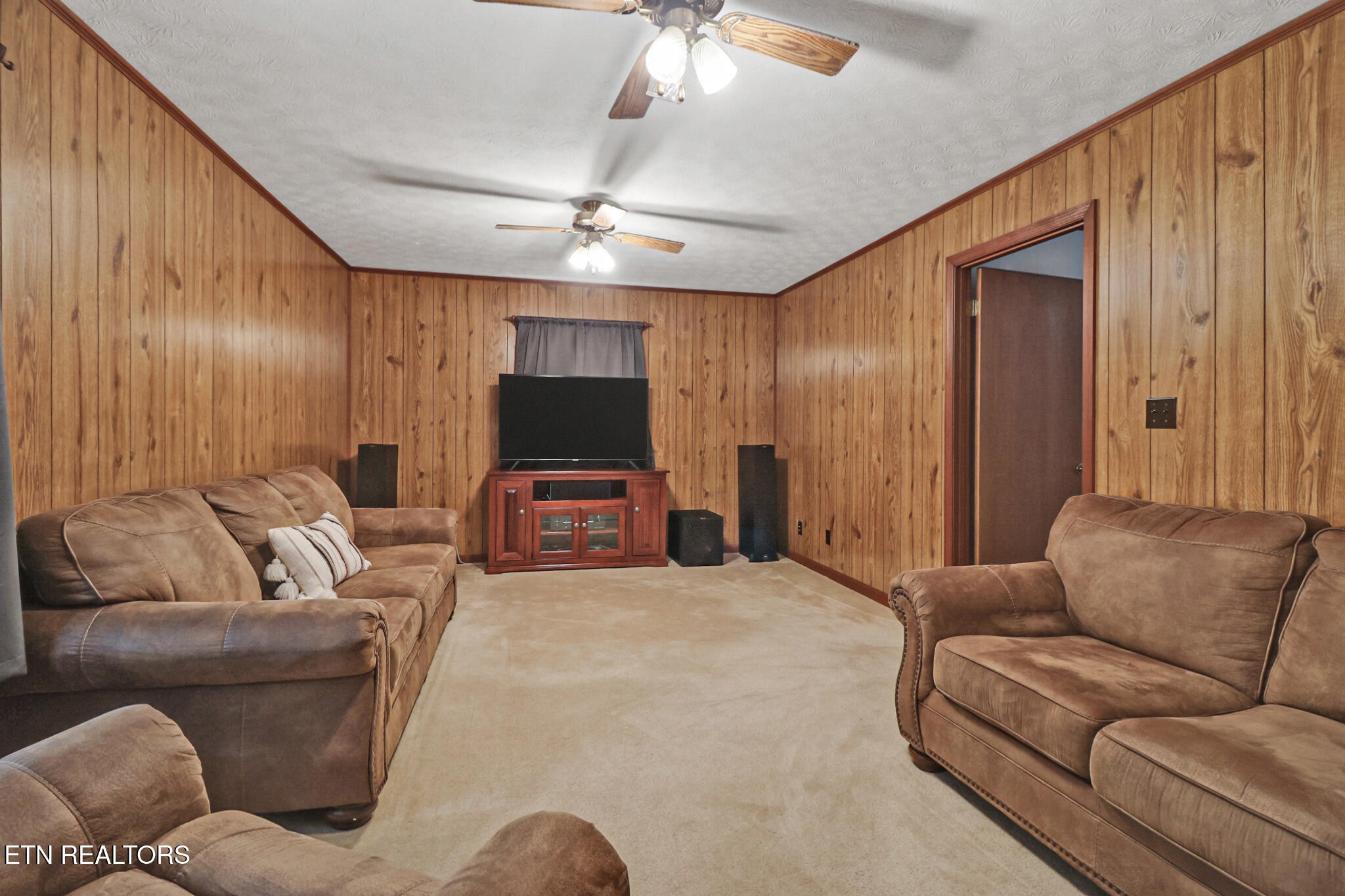 220 Old Gatewood Ford Road Jamestown, TN 38556 - Photo 46 of 57 a living room with furniture and a flat screen tv
