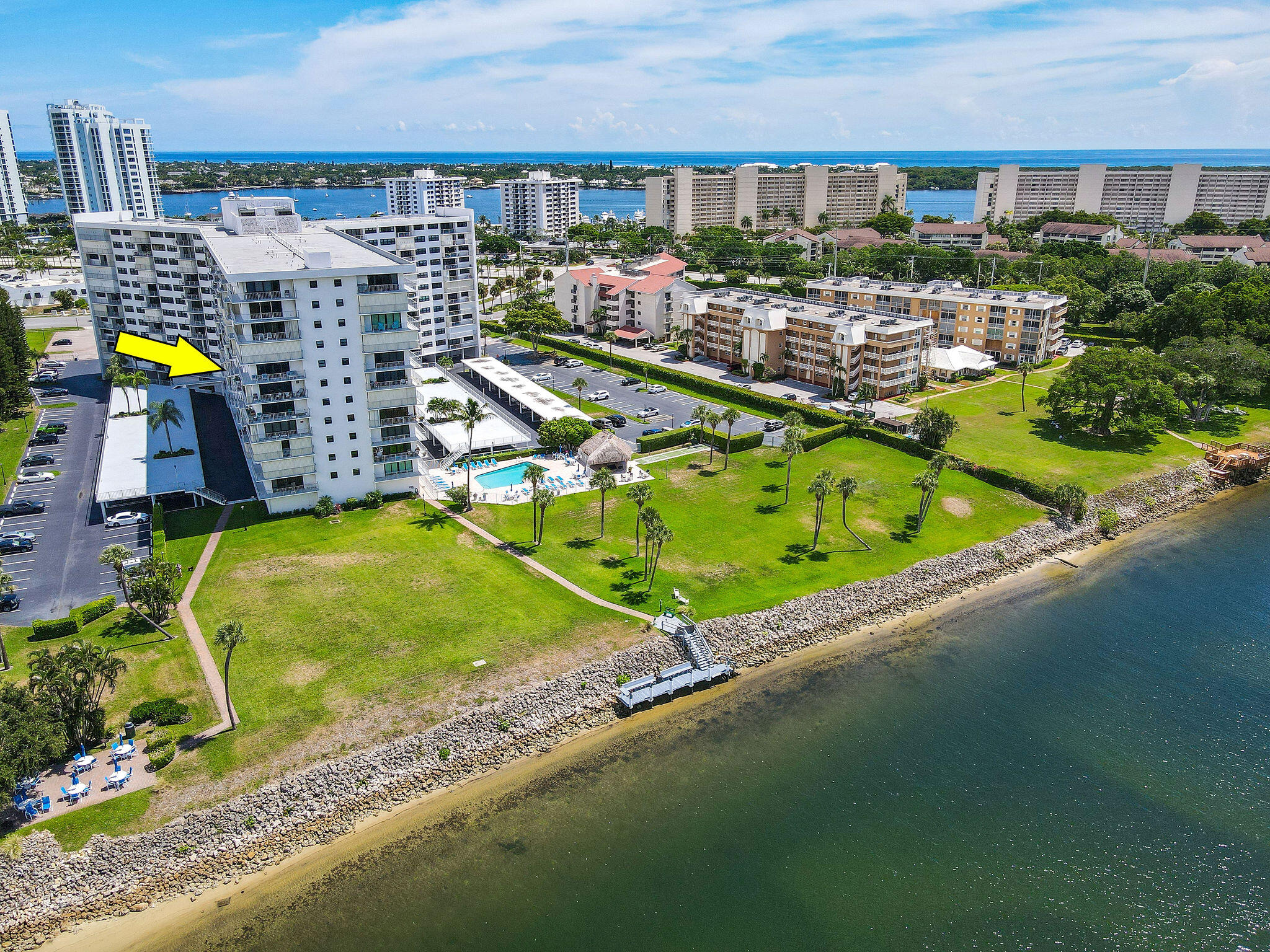 a view of a balcony with chairs