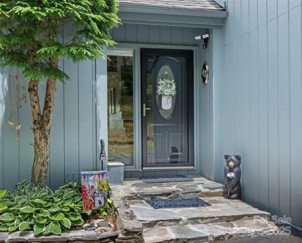 a front view of a house