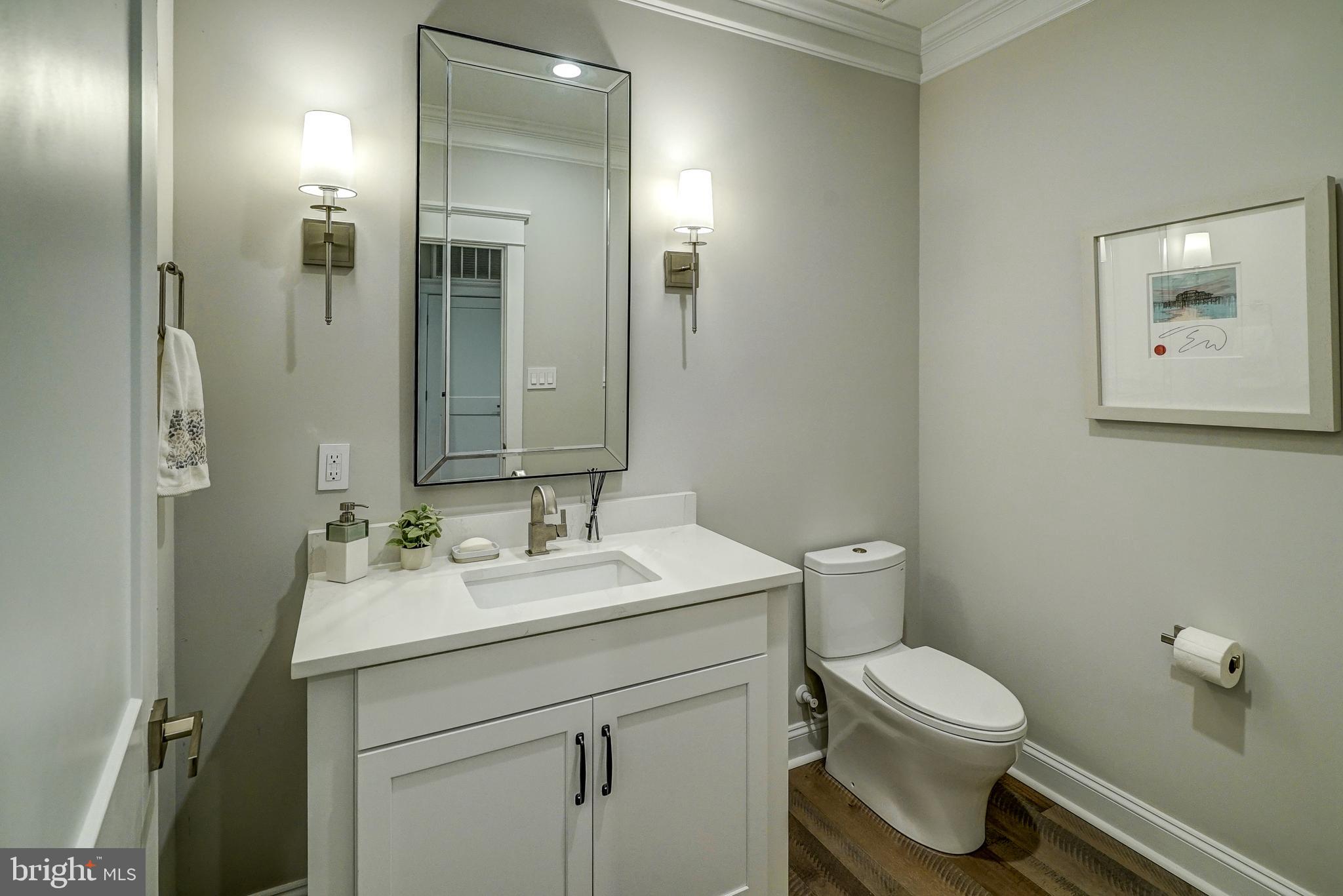 2935 A Minor Road Bumpass, VA 23024 - Photo 17 of 50 Powder Room with Quartz Counters + Designer Mirror