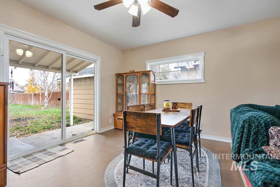 1230 East Main Street Weiser, ID 83672 - Photo 4 of 25 Dining room with concrete flooring and a ceiling fan