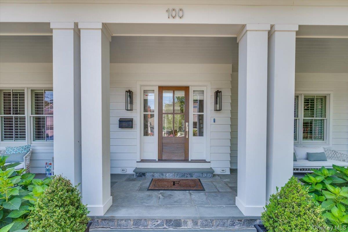 100 Dearborn Avenue Rye, NY 10580 - Photo 2 of 49 The bluestone front porch is a perfect place to watch summer fireworks.