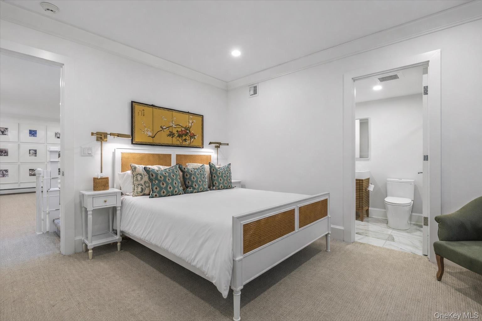 100 Dearborn Avenue Rye, NY 10580 - Photo 34 of 49 Lower level bedroom with large walk-in closet and ensuite bathroom.