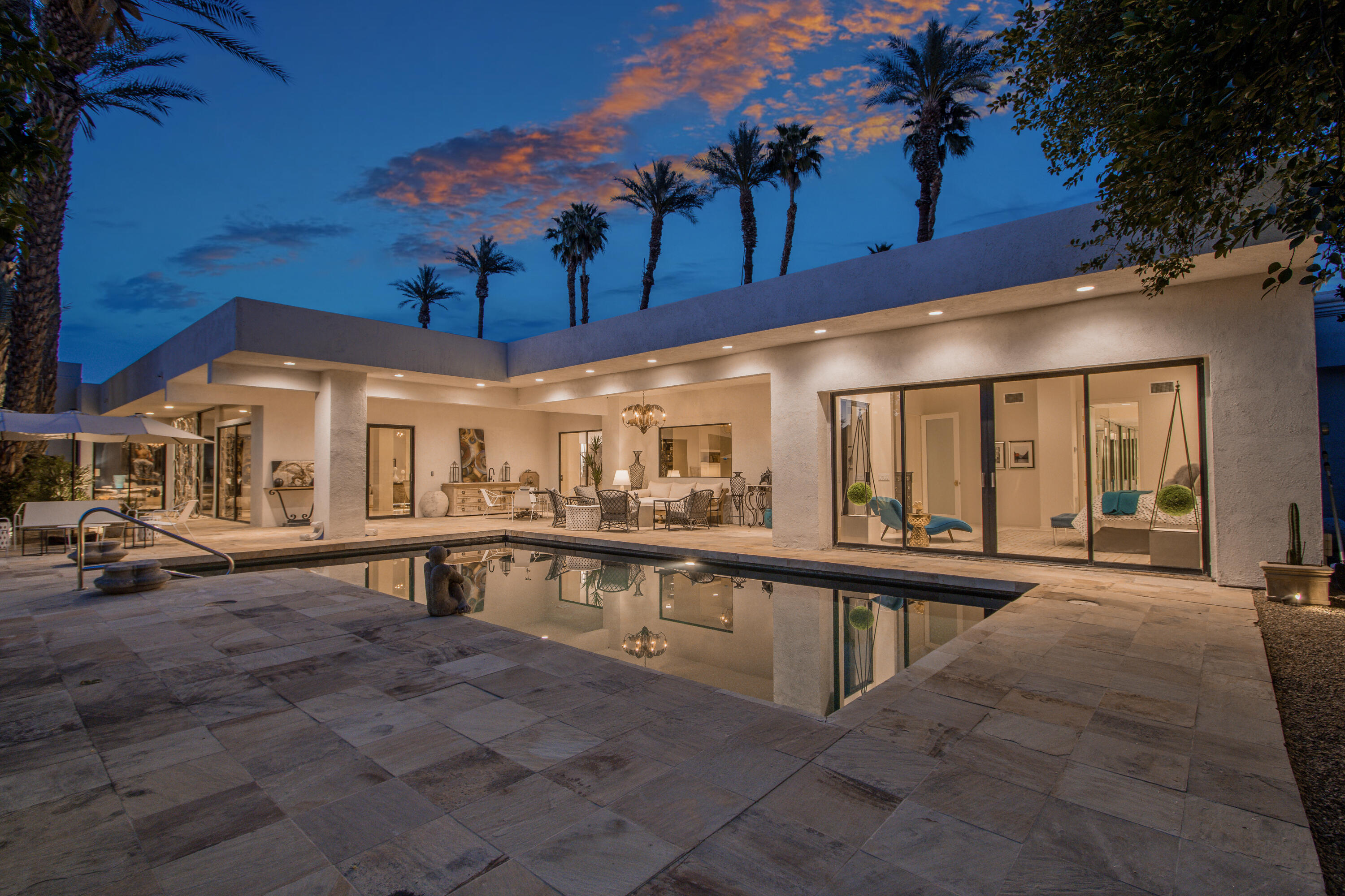 37355 Palm View Road Rancho Mirage, CA 92270 - Photo 40 of 49 a view of a swimming pool with a patio