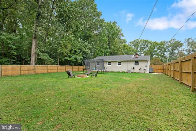a garden view with a seating space