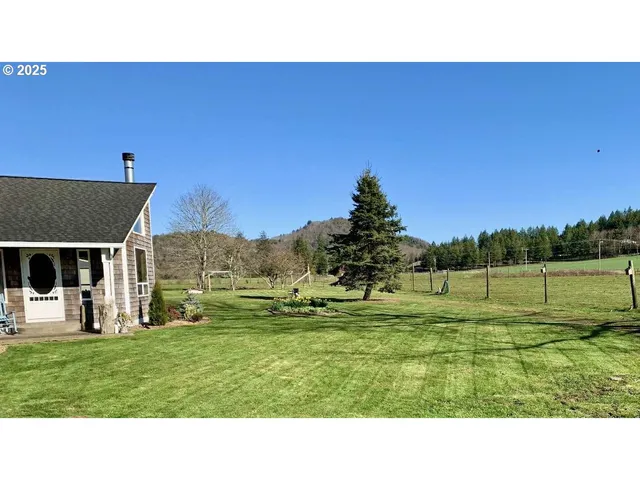 a open area with grassy field and trees