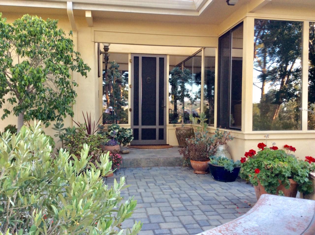 a front view of a house