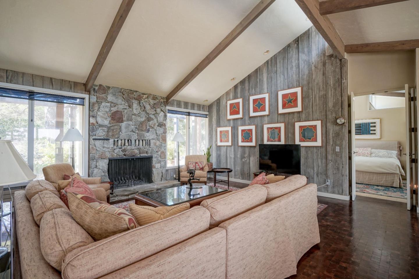 278 Corral De Tierra Road Salinas, CA 93908 - Photo 4 of 38 a living room with furniture and a fireplace